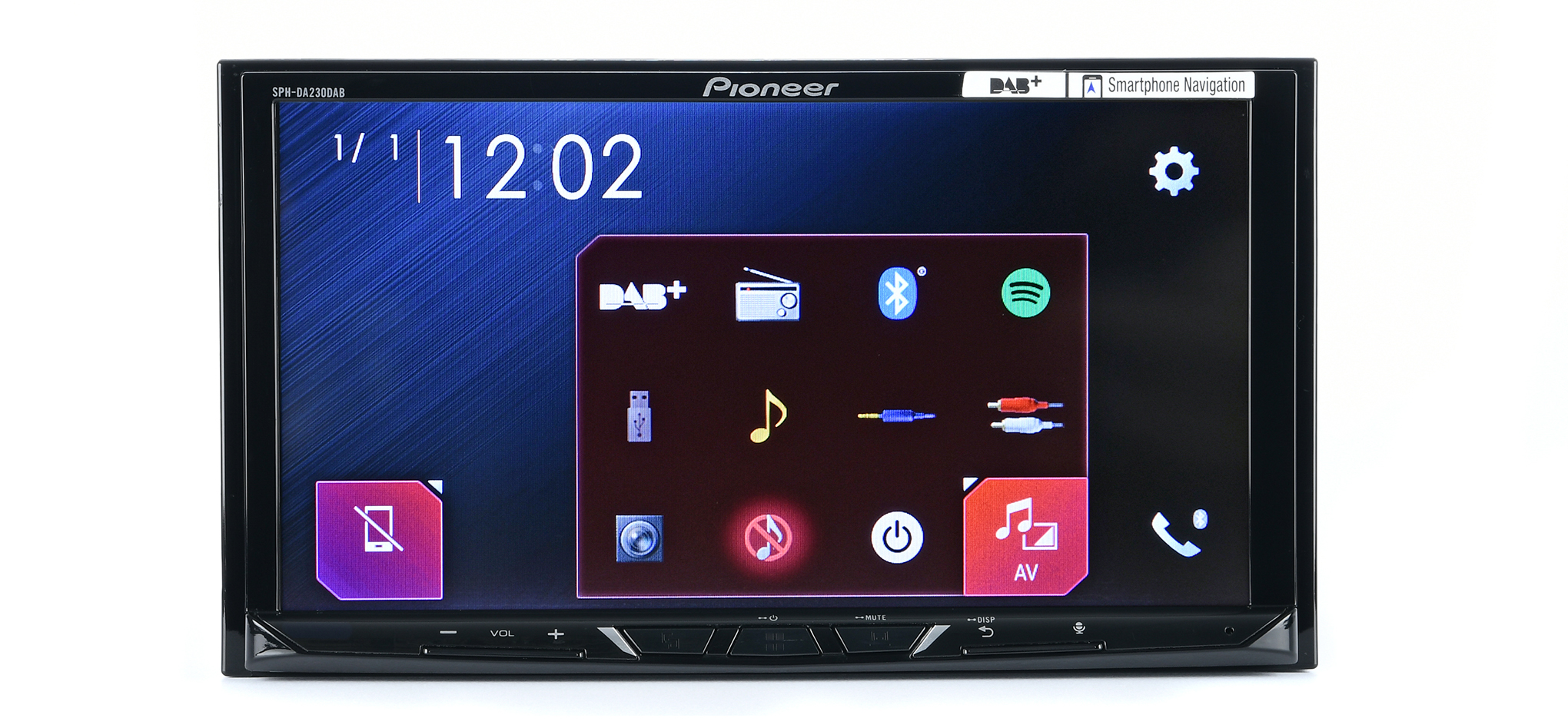 Pioneer SPH-DA230DAB CarPlay Android Auto Einbauset für Mercedes